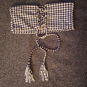 Montce crochet corset bikini top